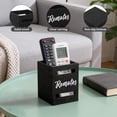thumbnail image 4 of 2pcs Wall Mount Remote Control Holder, Tabletop Wooden Remote Caddy, TV Controller Organizer for Living Room and Nightstand, Black, 4 of 8