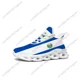 thumbnail image 1 of Zapatillas deportivas planas con la bandera de El Salvador para hombre y mujer, deportivas de alta calidad, con cordones y malla, hechas a medida., 1 of 6