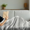 thumbnail image 3 of Grey Chevron Soft Flannel Fleece Throw Blanket, Minimalist Triangles Waves in Symmetric Lines Geometric Motif, Cozy Plush for Indoor and Outdoor Use, 50" x 70", Pale Grey White, by Ambesonne, 3 of 5