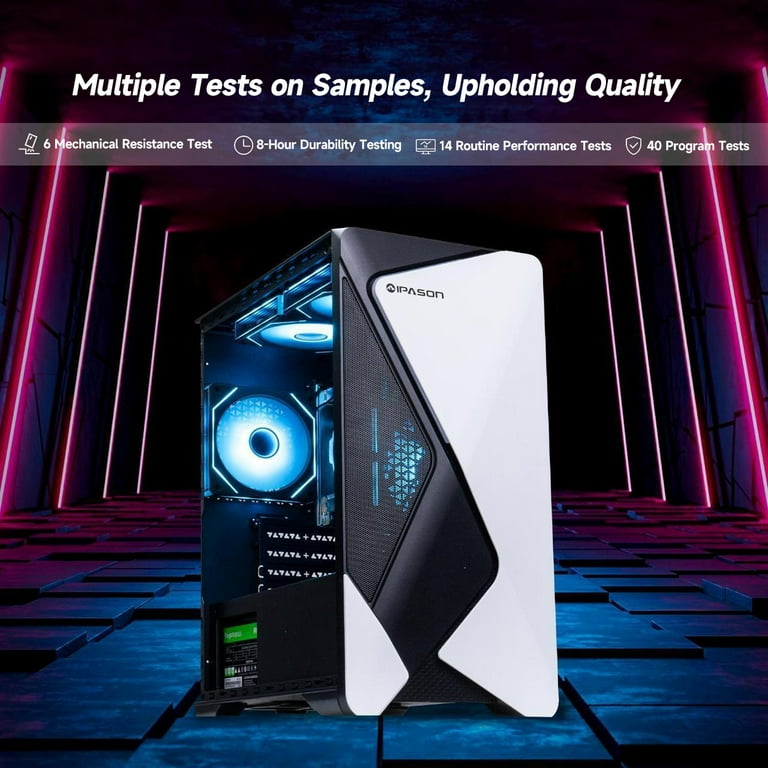 IPASON Gaming PC, AMD Ryzen 5 5600G, Vega 7 Graphics, 16GB