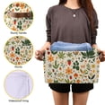 thumbnail image 3 of Yayeee 2 Pack Canvas Storage Basket with Handles for Shelves Fabric Bins Closet Organizer, Leaves Pattern, 3 of 8
