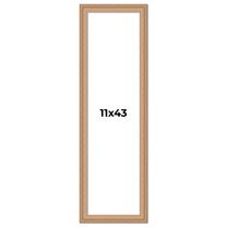11x43 Frame Charleston Honey Brown Solid Wood Picture Frame Width 1.75 Inches | Interior Depth 0.5
