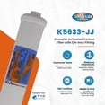 thumbnail image 5 of Omnipure K5633-JJ 1/4-Inch Quick Connect Fitting GAC T33 Granular Carbon Inline Filter 2.5 x 12 Inch, 5 of 7