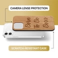 thumbnail image 6 of Case Yard Wooden Case Outside Soft TPU Silicone, Slim Fit Shockproof Wood Protective Phone Cover for Girls Boys Men and Women, Supports Wireless Charging Born To Be Boss Design case for iPhone-12-Mini, 6 of 7