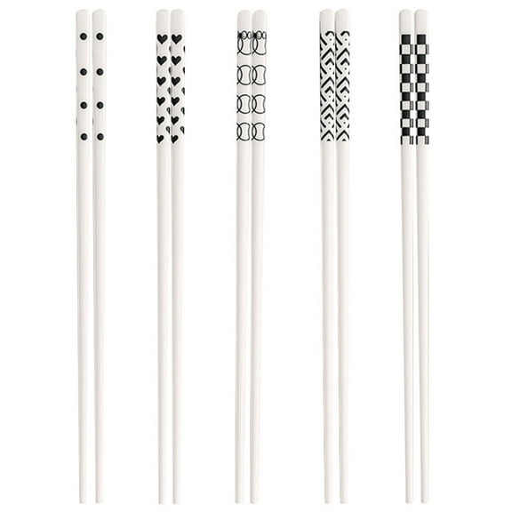 ifundom Ceramic Chopsticks Assorted Color Comfortable Grip for Kitchen Use