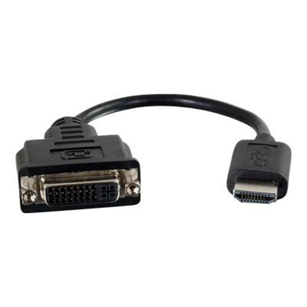 C2G DVI HDMI Adaptateur vers -D - Convertisseur HDMI vers DVI-D Simple Liaison - M/F - Convertisseur Vidéo - HDMI - DVI - Noir
