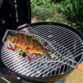 thumbnail image 4 of Raindrops Small Fish Grill Basket 1 Pack with Nonstick and Anti- Handle for Easy Barbecue Cooking, 4 of 8