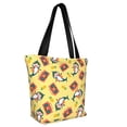 thumbnail image 2 of Fotbe Pineapples Sharks In Hawaiian Pattern Beach Tote,Shoulder Handbag,Spacious Tote Bag,Lightweight Travel Bag,Versatile Shopping Bag, 2 of 9