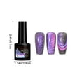 thumbnail image 3 of Dengmore 6 Color for Choose Crystal Glow Cat Eye Gel Polish, UV/LED Lamp Required, Create Versatile Nail Art Styles with Shimmery Magnetic Effect, Salon-Level Manicure, 3 of 8