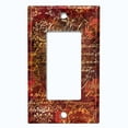 thumbnail image 5 of Metal Light Switch Plate Outlet Cover (Red Wallpaper Letter Damask LET002), 5 of 13