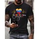 thumbnail image 2 of Venezuela-Inspired Men's 3D Printed T-Shirt - Casual & Comfortable, Fun Graffiti Design, Breathable Cotton, Machine Washable, Casual Sporty Tee, Summer Gifts, 2 of 6
