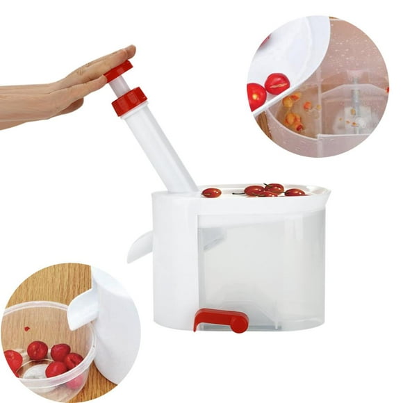 Rdeghly  Plastic Cherry Pitter Grapes Seeds Removing Tool with Container Home Traveling Fruit Gadget, Kitchen Pitter, Fruit Pitter