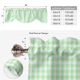 thumbnail image 6 of Green Grid Tie Up Valance Curtains for Windows, Kitchen Curtains Window Treatments, Checkered Plaid Gingham Lattice Trellis Print Short Window Shades Valances for Bedroom Bathroom Cafe 42"x18", 6 of 8