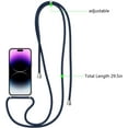 thumbnail image 3 of Clear Case for iPhone 14 Pro Max with Adjustable Neck Lanyard Strap,Soft Slim TPU Shockproof Protective Cover for iPhone 14 Pro Max 6.7 inch-Navy Blue, 3 of 11