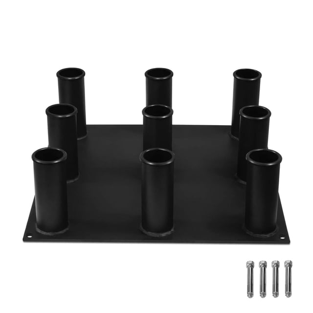 Soporte vertical para barras Yes4All de acero con 9 ranuras