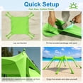 thumbnail image 4 of Rirool Windproof Beach Tent Sun Shelter, UPF50+ Portable Beach Canopy with Thickened Aluminum Poles, 8 Sandbags & Outdoor Shade for Beach Camping Patio Green, 4 of 8