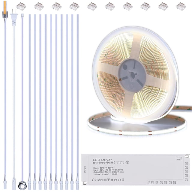 Tira LED BENLUN Blanco Frío con Dimmer y Fuente de Alimentación para Cocina y Armarios