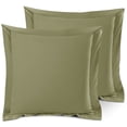 thumbnail image 2 of (2 pack) Nestl Pillow Sham Set of 2, Premium 1800 Series Double Brushed Bed Pillow Cases, Sage Green, Euro 26" X 26", 2 of 6