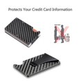 thumbnail image 2 of Slim Carbon Fiber Credit Card Holder Rfid Non-scan Metal Wallet Money Clip Purse - Jxlgv, 2 of 3