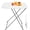 White, variant on Small Folding Table Portable, 18" Adjustable Height Personal Laptop TV Tray, Camping Table, HDPE Plastic Top with Steel Frame,White