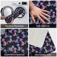thumbnail image 4 of Bathroom Rugs Non Slip Washable - Blue Purple Jellyfish Print Kitchen Mats for Floor, Area Rugs for Entryway Rugs Indoor, Laundry Bathroom Room Door Rug with Rubber Backing 20x31.5in, 4 of 8