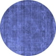 thumbnail image 1 of Ahgly Company Machine Washable Indoor Round Oriental Blue Industrial Area Rugs, 7' Round, 1 of 4