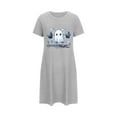 thumbnail image 5 of Tnhcen Halloween Home Loungewear Plus Size Cartoon Print Short Sleeve Sleep Dress Round Neck Soft Polyester Spandex S-2XL for Relaxed Festive Vibes, 5 of 5