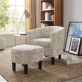 thumbnail image 2 of Camilla Fabric Barrel Chair with Ottoman, 2 of 7