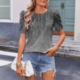 thumbnail image 7 of Jsaierl Tops for Women Short Sleeve Casual Vacation Shirts Crewneck Classic Tunic Blouses Trendy Print T-shirts Top S-2XL, 7 of 7