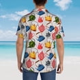 thumbnail image 3 of Lsque Watercolor Teapots pattern Hawaiian Shirt for Men, Unisex Summer Beach Casual Short Sleeve Button Down Shirts-Medium, 3 of 9