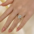 thumbnail image 3 of Veda Jewel 1.7 Carat Lab Created Pear Cut Diamond Ring for Her - 14K White Gold Plated Engagement Ring - Hidden Halo Wedding Jewelry - Romantic Anniversary Gift for Women - Elegant Design, 3 of 3