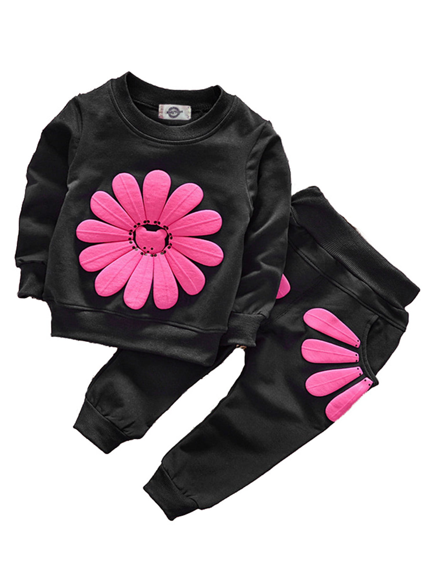 Wodstyle - Toddler Kids Baby Girl Clothes Cotton Sports Tracksuit Tops ...