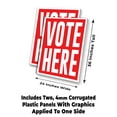 thumbnail image 2 of Vote Here (24" X 36") 4mm Corrugated Plastic Panel, Graphics Applied To 1 Side (Pk of 2), 2 of 2