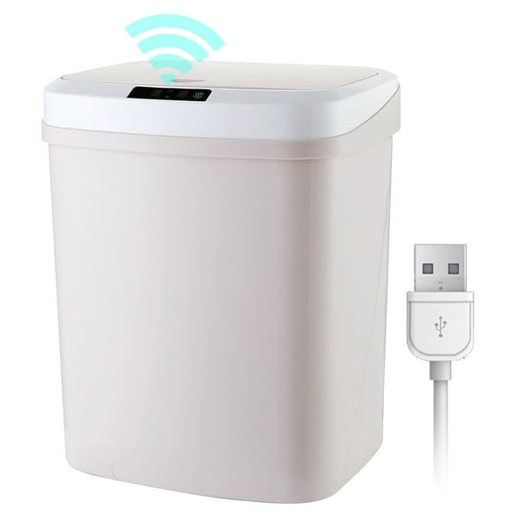 Mistaha 16L/4Gal Touch-free Trash Cans Smart Knock Trash Cans Automatic Garbage Can Infrared Motion Sensor