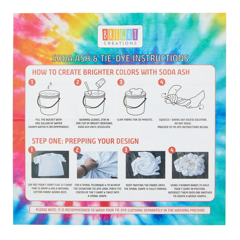 2 lbs Soda Ash Tie Dye Kit for DIY T-Shirts with Portable