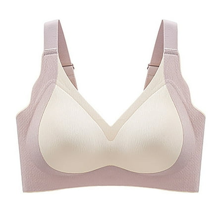 OJSFQUFP Cozy Wireless Bra No Underwire Basic Soft Bralettes Seamless Bras with Extender Smooth Bras for Women Full Coverage Bralettes Ultra Comfort T-Shirt Bra Purple L4
