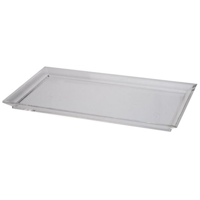 Benzara BM177189 Rectangular Acrylic Tray - White