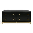 thumbnail image 2 of SAFAVIEH Couture Claudette Modern 4-Drawer Dresser, Black/Gold, 2 of 16