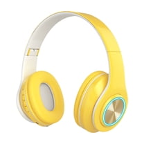 Hwkond Gaming Headphones Wireless Headset Foldable Headset LED Lights Glowing Headphones Earphone Pluggable Card Universal Up to 25% Off