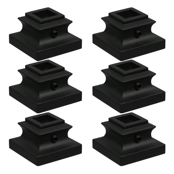 unbranded  6 Pcs Iron Baluster Stair Shoe Large Balusters for Staircase Black