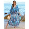 thumbnail image 3 of Caftan dresses for Women Stylish Kaftan Plus Size Beach Cover up Soft Loungewear, 3 of 7