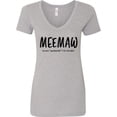 thumbnail image 3 of Inktastic Funny Meemaw Because Grandmother is for Old Ladies Women's V-Neck T-Shirt, 3 of 5