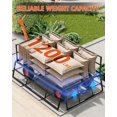 thumbnail image 2 of EastVita Heavy Duty 1200 Lbs Capacity Steel Garden Cart 3-in-1 Utility Metal Wagon with Removable Mesh Sides to Convert Into Flatbed, 2 of 6