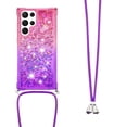 thumbnail image 3 of Funda para Samsung Galaxy S22 Ultra 5G Brillantina Líquida Divertida Reluciente y con Cristales en Movimiento Cuerpo Cruzado con Cordón Ajustable, 3 of 5
