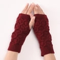thumbnail image 3 of Bangcool Gants Sans Doigts Hiver Tricotés: Crochet Unisexe Demi-Doigts Manchettes, 3 of 10