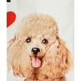 thumbnail image 2 of Pet Portrait White Cotton Canvas Bag - I Love Poodles (Red), 2 of 3