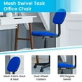 thumbnail image 3 of Flash Furniture Harry Mesh Low Back Office Chair with Casters, 150 lb, Royal Blue, 3 of 9