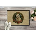 thumbnail image 2 of Carolines Treasures DAC2401MAT 18 x 27 in. Unisex Old English Sheepdog Christmas Flowers Doormat, 2 of 6