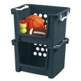thumbnail image 5 of Mainstays Kids Large Blue Plastic Open-Front Toy Storage Basket with Handles, Stackable, 5 of 5