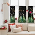 thumbnail image 4 of Christmas Tree Sheer Curtains 45 Inches Long, Winter Snowflakes Xmas Pine Tree Black Light Filtering Window Curtains for Living Room/Bedroom, Rod Pocket Voile Sheer Drapes, 52"Wx45"L, 2 Panels, 4 of 9